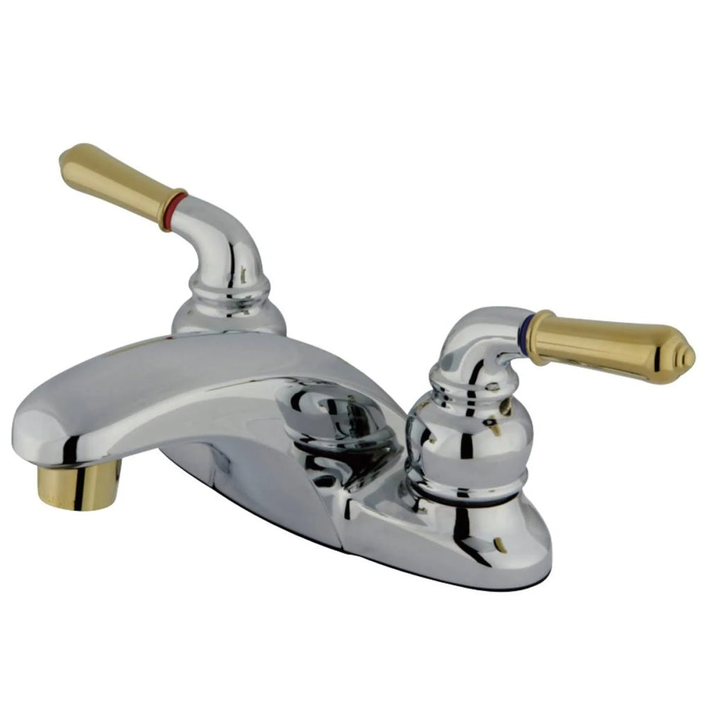 4x22 Centerset Bathroom Faucet, Brushed Nickel/Polished Chrome C1239