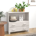 White Solid Wood Pine Sideboard A65393