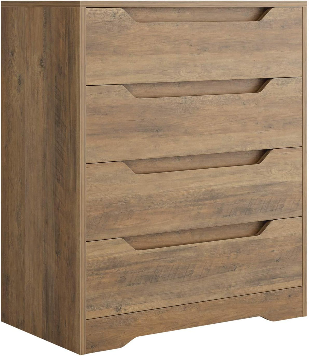 White 4 Drawer Wood Dresser with Storage B780335