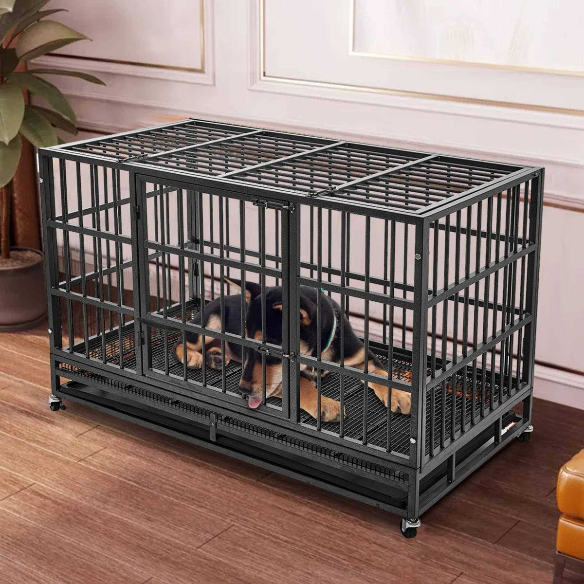 48 inch Heavy Duty Steel Dog Crate V329923