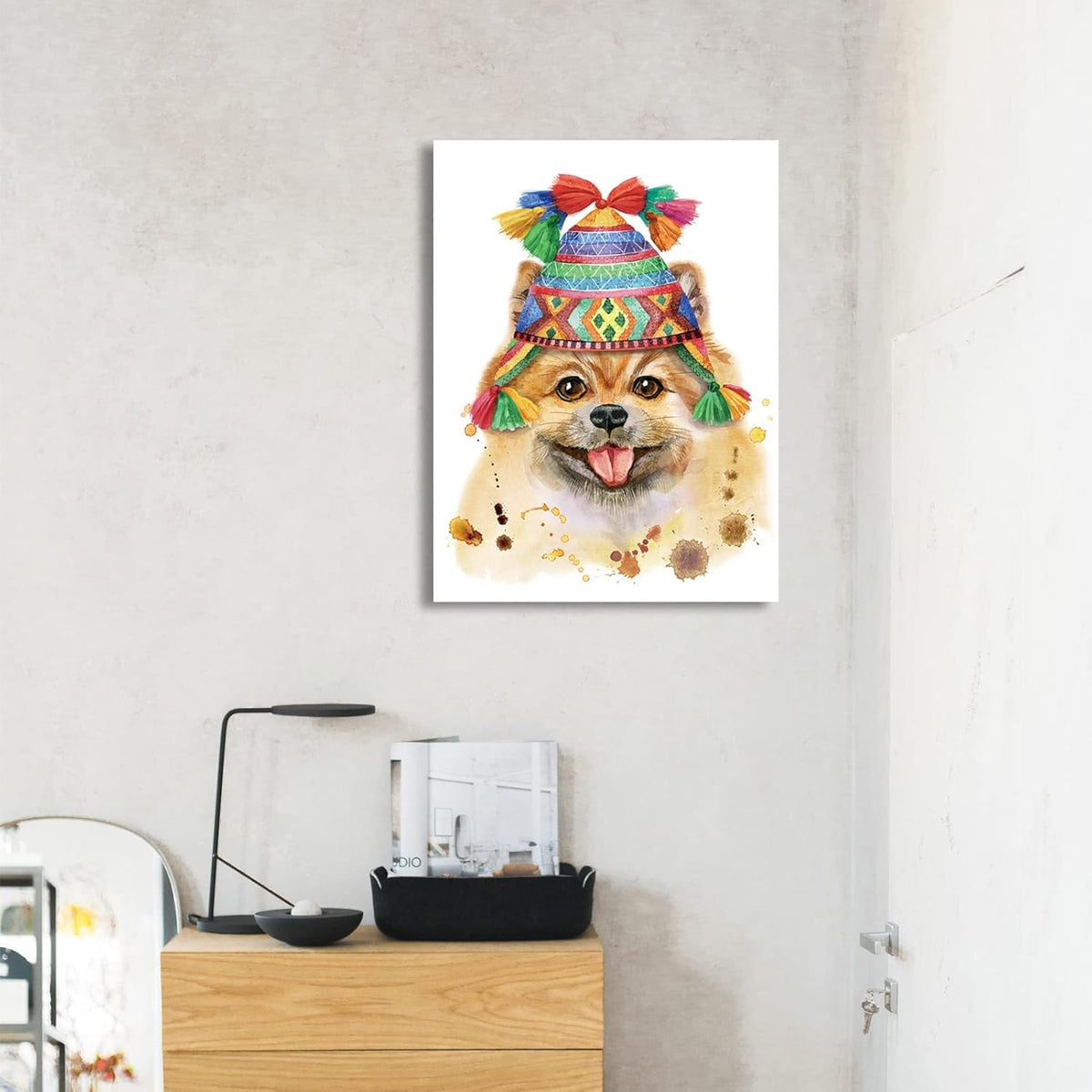 Cute Dog Canvas Wall Artwork 12*16inch N55371