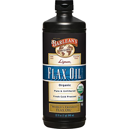 Organic Flaxseed Oil Liquid Supplement 7,230 mg Omega-3 32 oz L4294