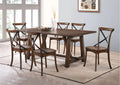 Dark Oak Dining Table with 6 Chairs D5895