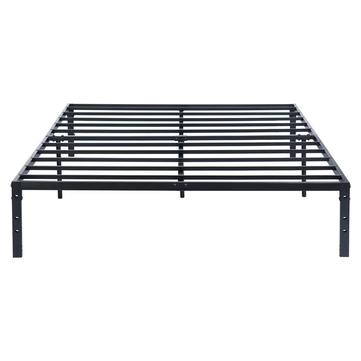 Queen Size Black Metal Slat Bed Frame Y81659