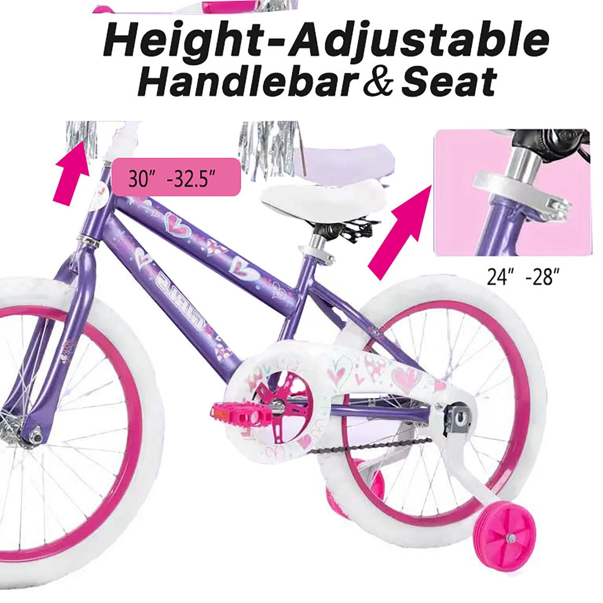 18 in. Kids Bike with Training Wheels Y1754