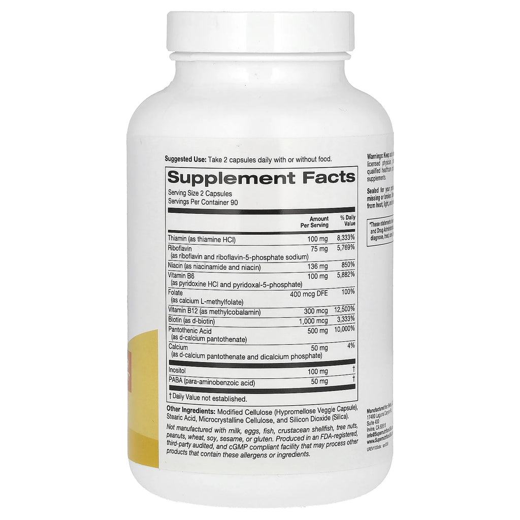 B Complex with L-Methylfolate, 180 Veggie Capsules W663