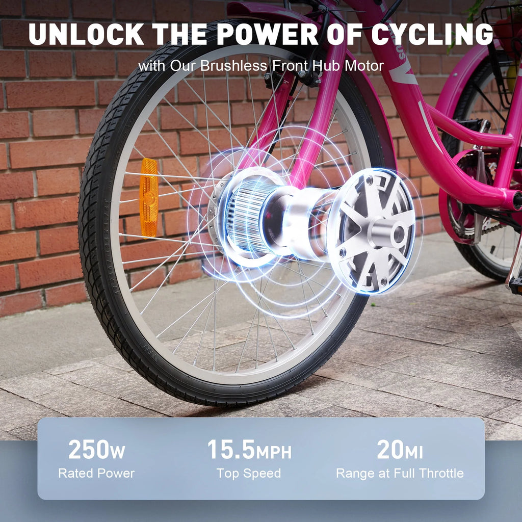 26 Inch Electric Tricycle with 250W Motor 36V 10Ah Battery Y386