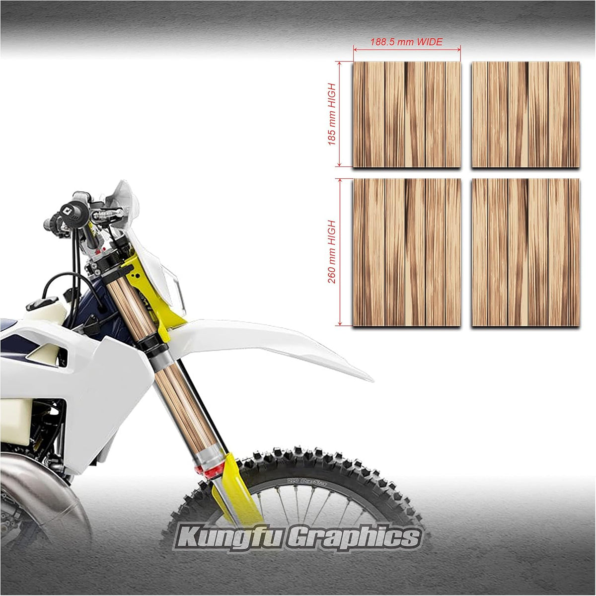 Black Upper Mid Fork Tube Decal Kit (Pack of 4) D38695