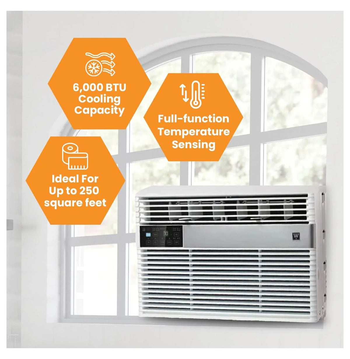 6,000 BTU White Window Air Conditioner W1449
