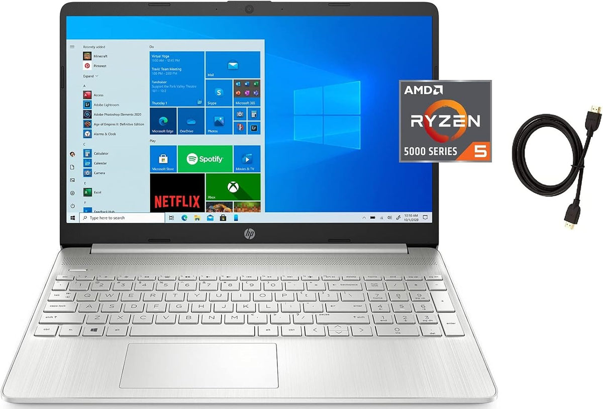 15.6" FHD AMD Ryzen 5 5500U 16GB RAM 512GB PCIe SSD Silver Laptop D12497