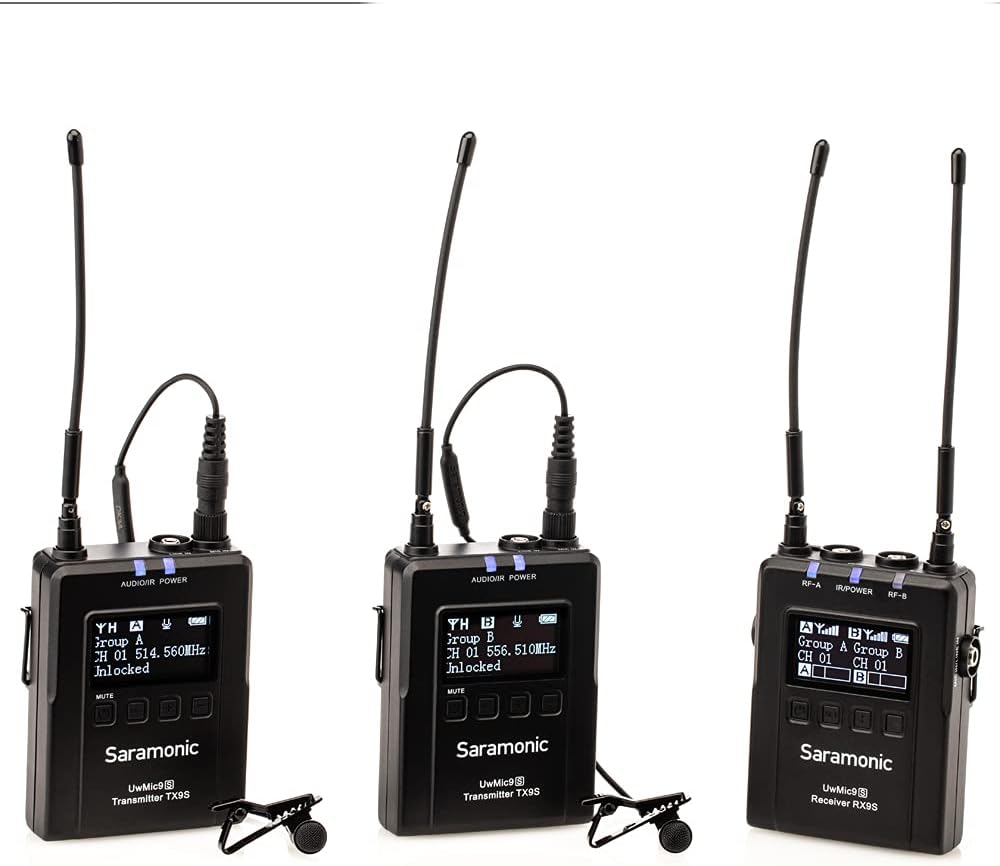 2-Person Wireless UHF Lavalier System with Dual Camera-Mount Receiver F872400