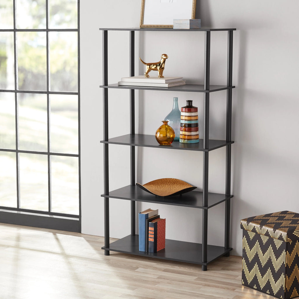 White 5-Shelf Storage Bookcase K51433