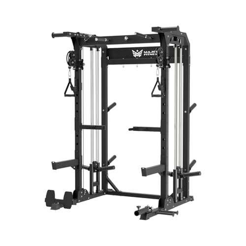 Multi-Functional Power Rack with Dual Pulley System E811323