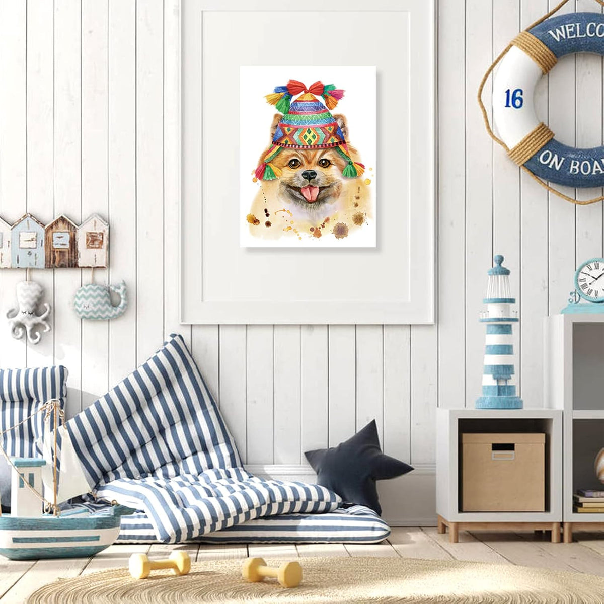 Cute Dog Canvas Wall Artwork 12*16inch N55371