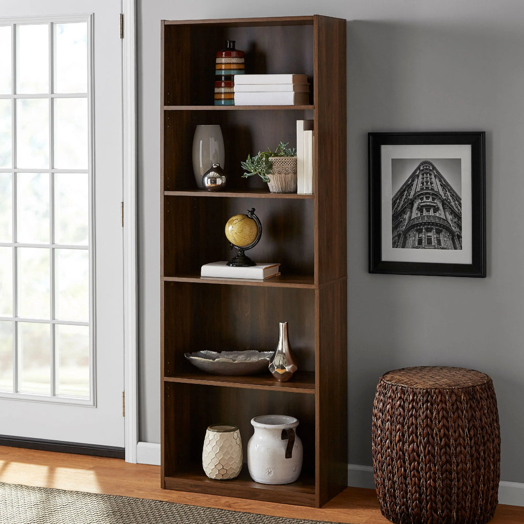 5-Shelf Bookcase with Adjustable Shelves I688954