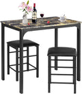 3 Pieces Counter Height Dining Table Set with 2 Bar Stools C295