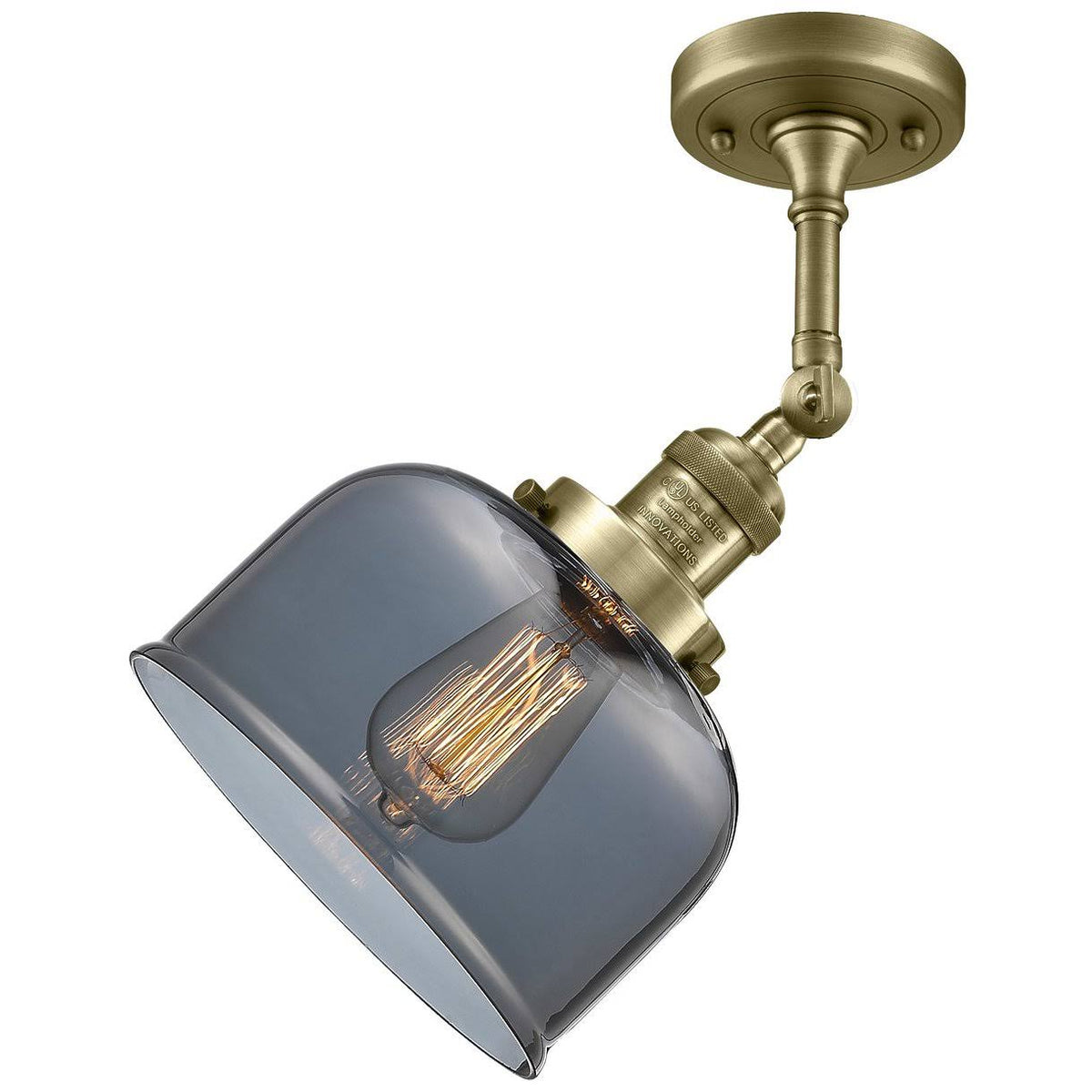 Antique Brass Semi Flush Mount Light O776375