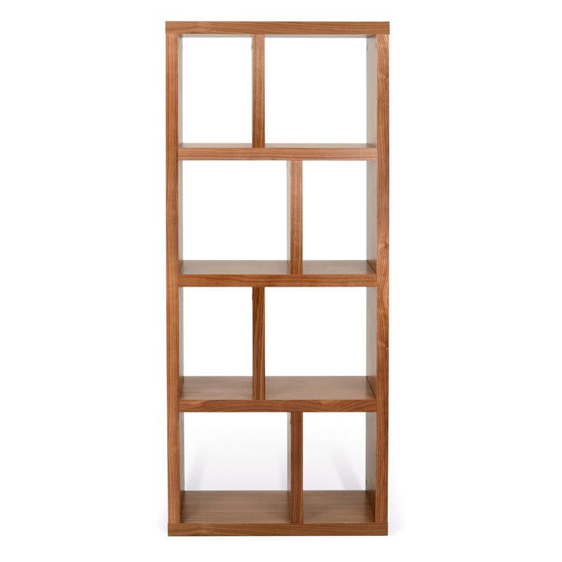 White 4 Level Bookcase L245
