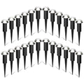 1.5W LED Mushroom Pathway Lights 6PK 3000K Black Metal H69842