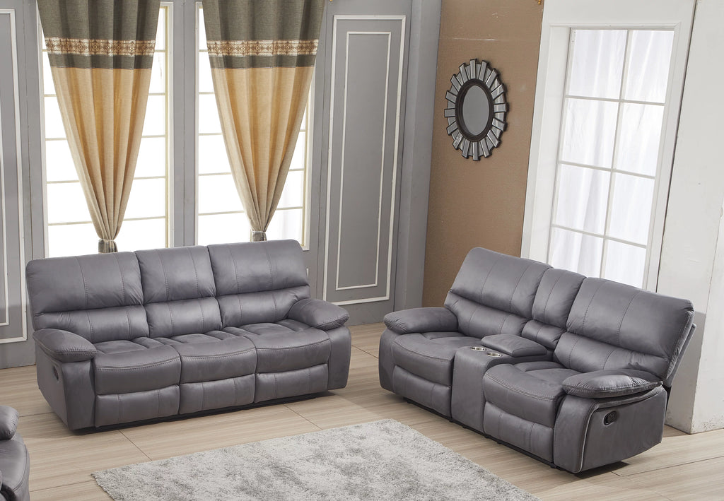 Microfiber Reclining Sofa and Loveseat Z549130