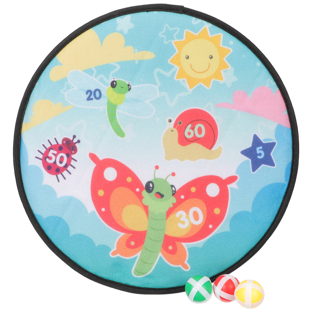 1 Set Kids Dart Board Toy with Sticky Balls L366