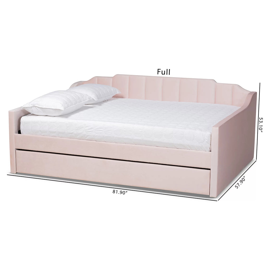 Pink Queen Daybed with Trundle W364