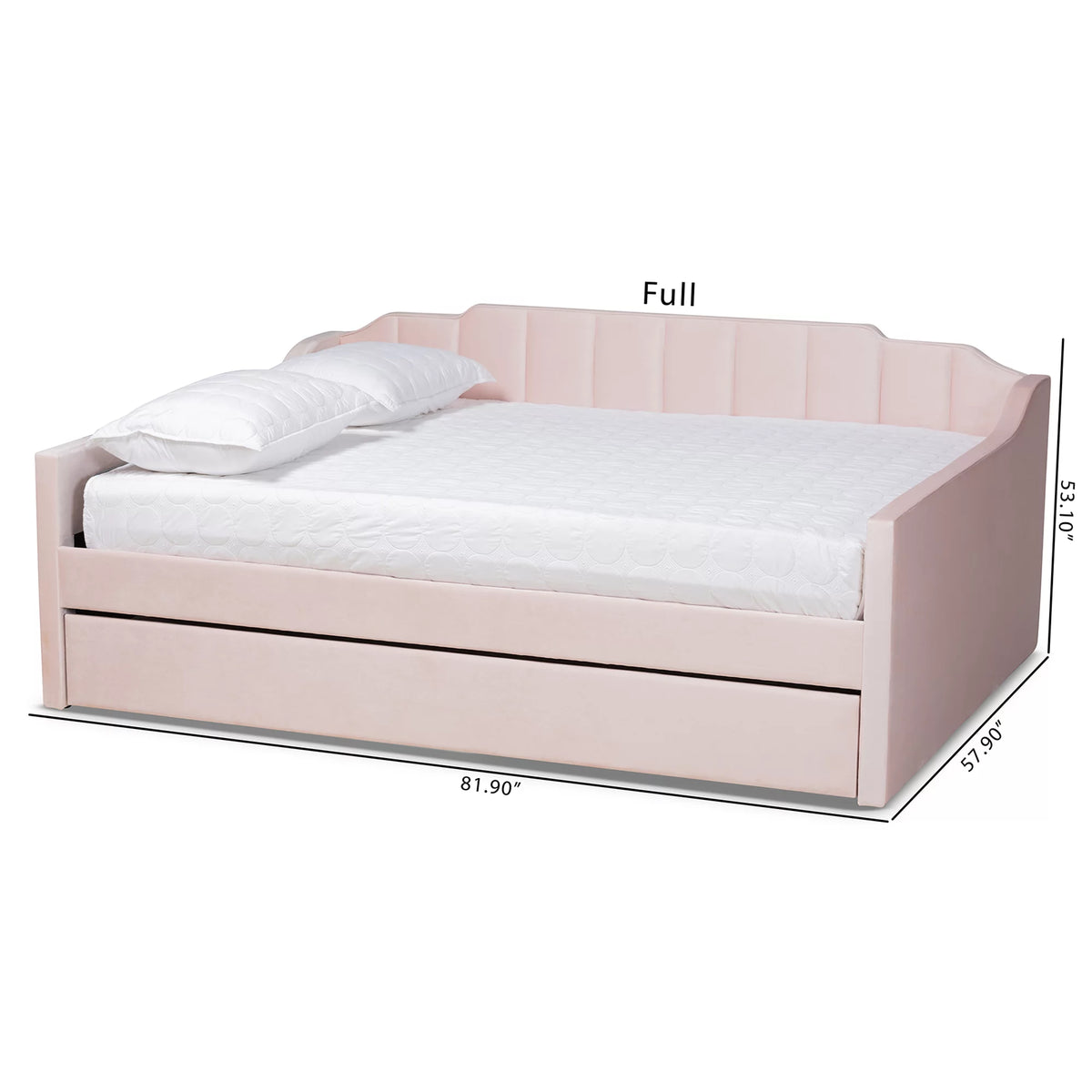Pink Queen Daybed with Trundle W364