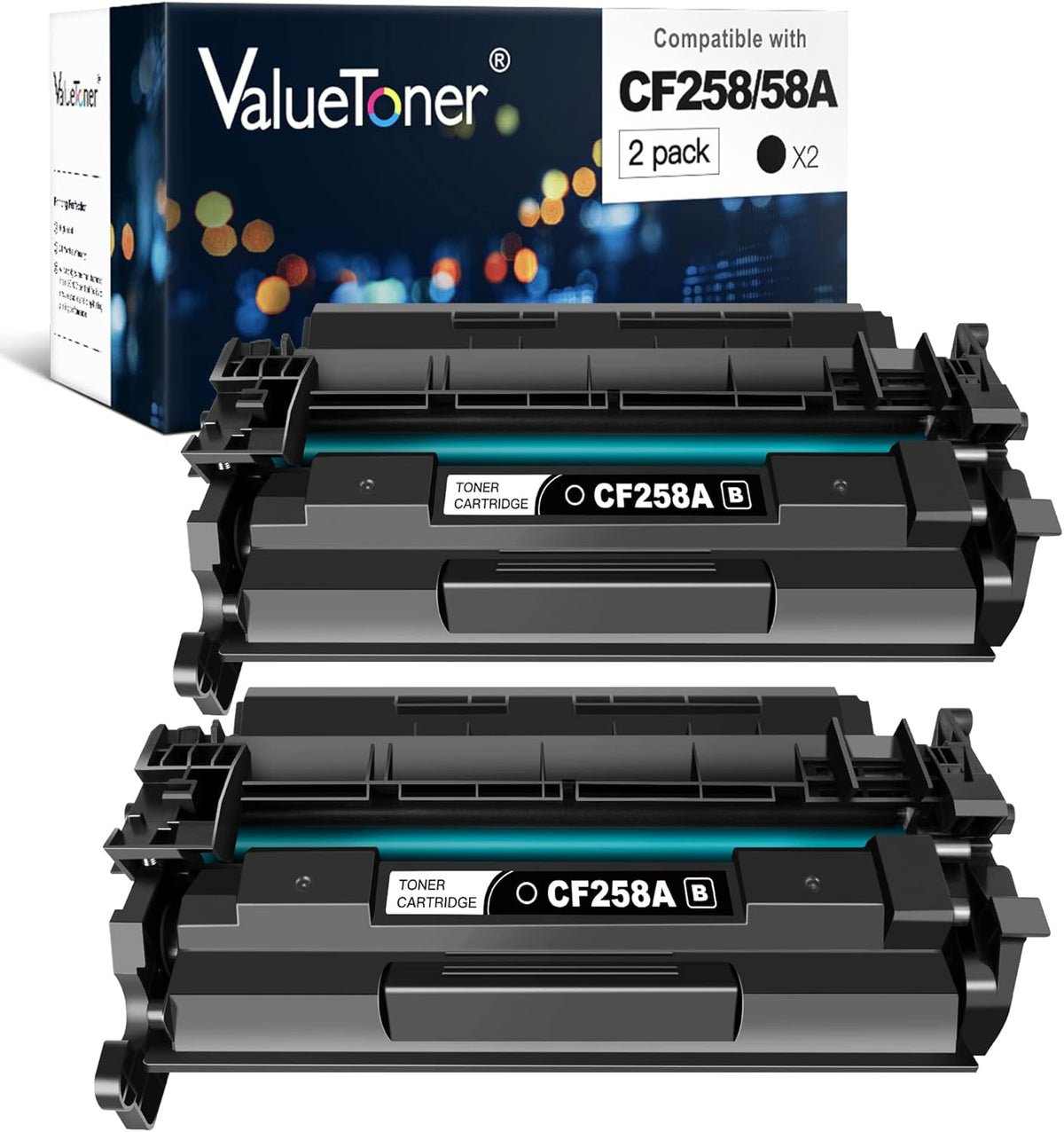 Black 2-Pack Compatible Toner Cartridge for HP M404 M428 C490