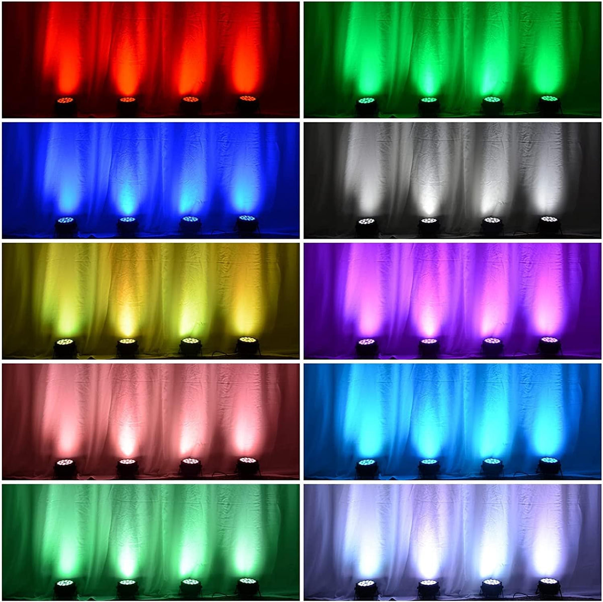 18x8W RGBW LED Washing Lighting Disco Lights with DMX-512 Sound Activated Strobe Lights L706588