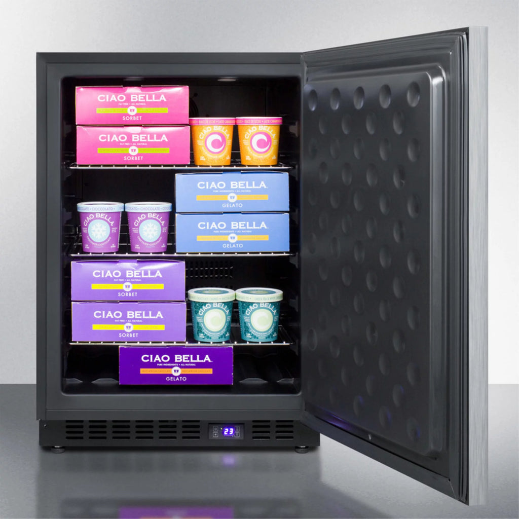 Black Frost-Free Outdoor All-Freezer with Digital Thermostat and Lock O456